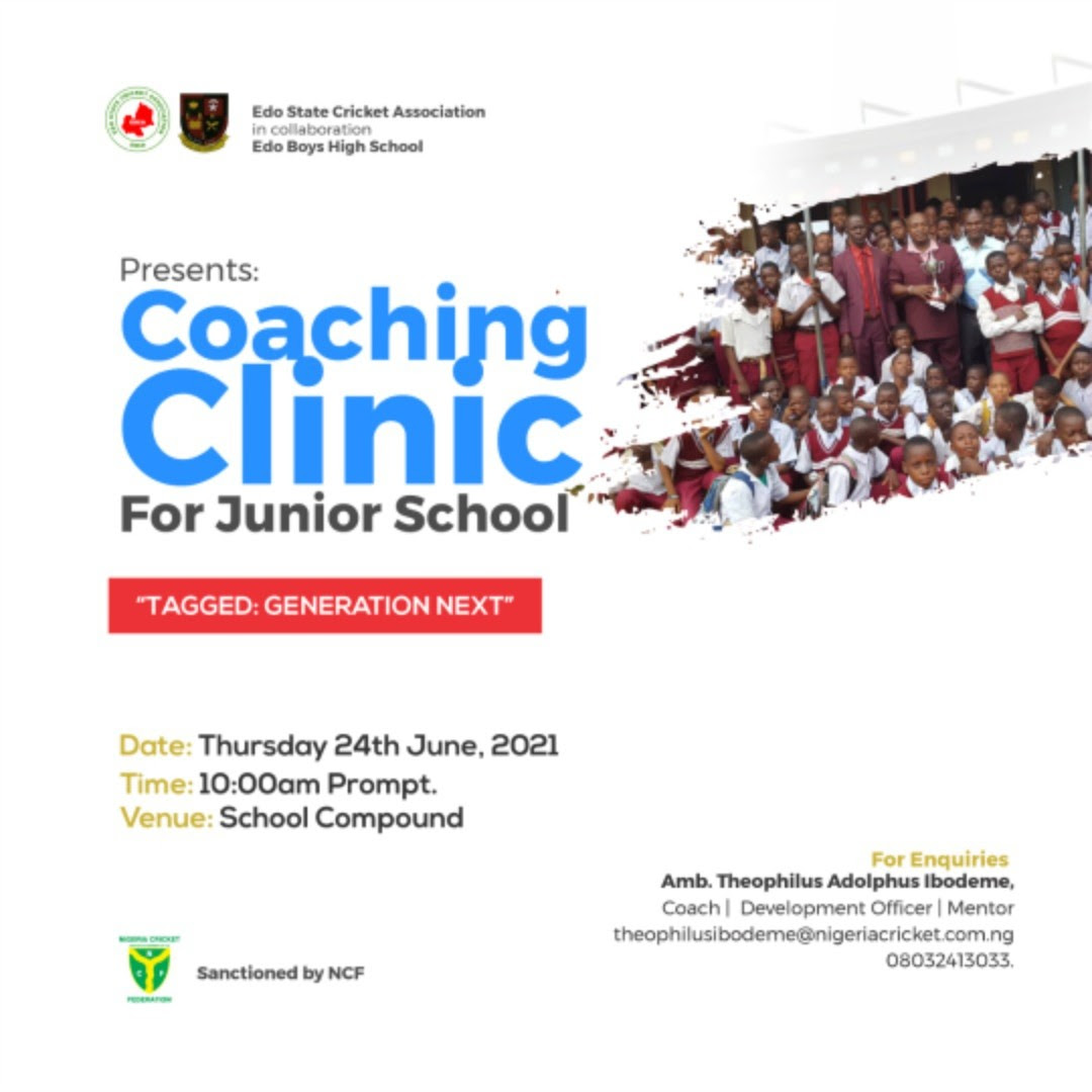 Edo State Schools Cricket Outreach banner